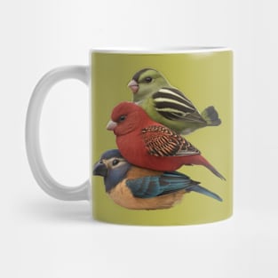 3 cute colored birds Mug